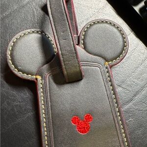Coach Black and Red Mickey Mouse Luggage Tag